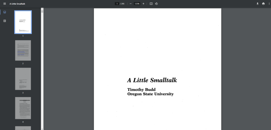 A Little Smalltalk