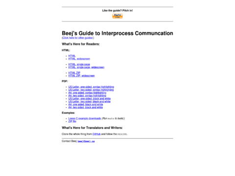 Beej's Guide To Unix Interprocess Communication
