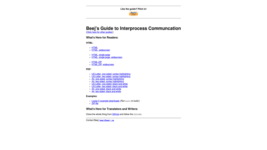 Beej's Guide To Unix Interprocess Communication