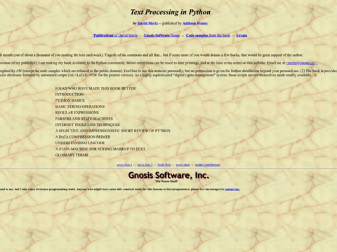 Text Processing In Python