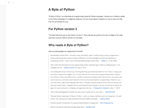 A Byte Of Python