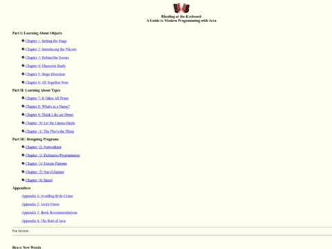 Bleeding At The Keyboard A Guide To Modern Programming With Java