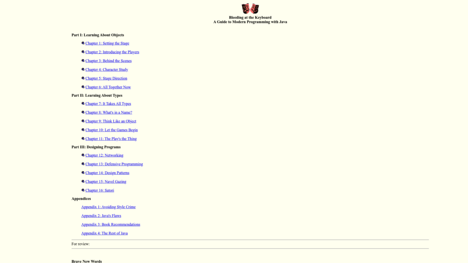 Bleeding At The Keyboard A Guide To Modern Programming With Java